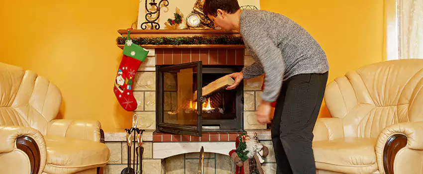 Rusted Metal Fireplace Restoration in Evans, Colorado